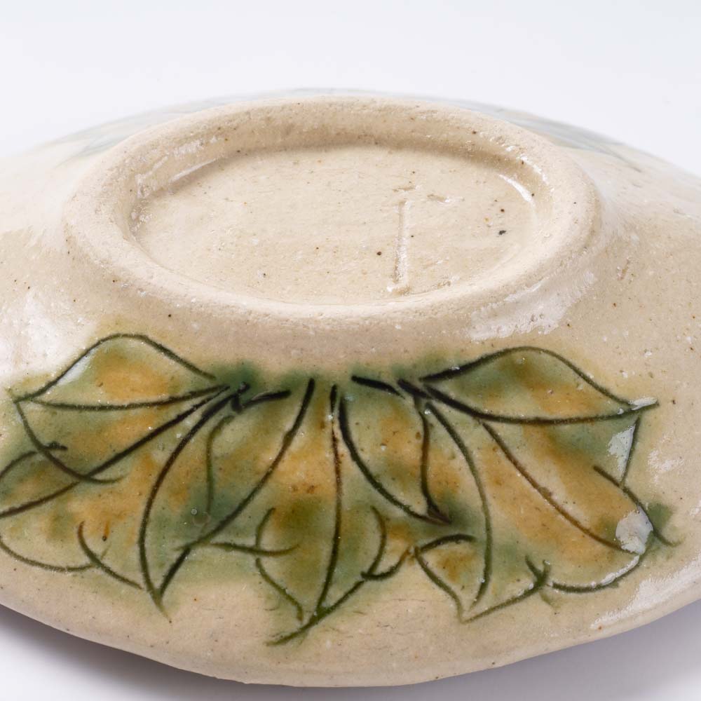 作家 加藤芳平 牡丹花 菱形小皿(紫) 作家 加藤芳平 陶磁器作家もの