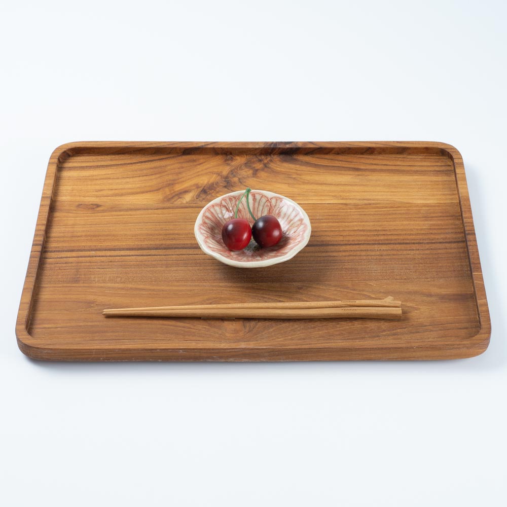 作家 加藤芳平 牡丹花 豆鉢(赤) 作家 加藤芳平 陶磁器作家もの