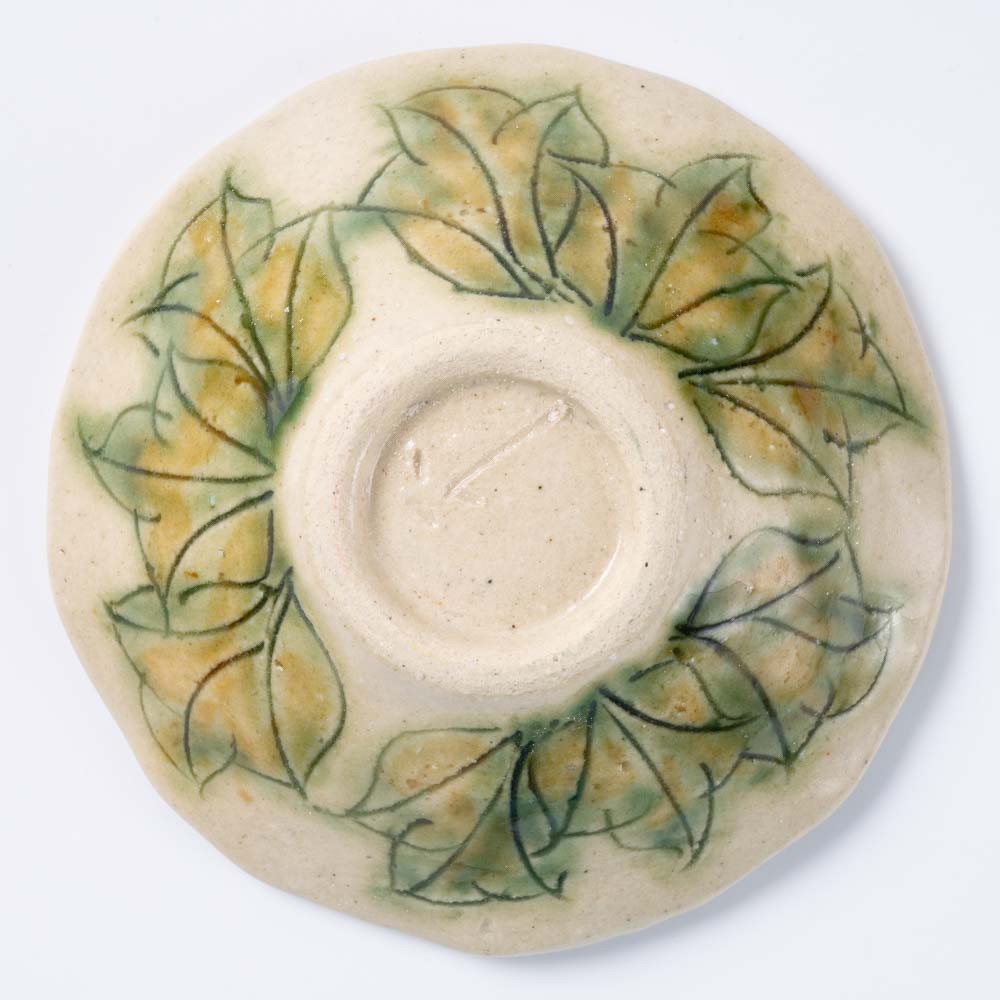 作家 加藤芳平 牡丹花 豆鉢(青) 作家 加藤芳平 陶磁器作家もの