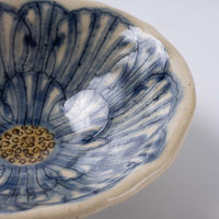 作家 加藤芳平 牡丹花 豆鉢(青) 作家 加藤芳平 陶磁器作家もの