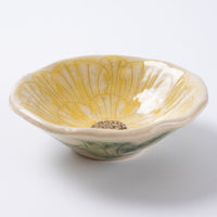 作家 加藤芳平 牡丹花 豆鉢(黄) 作家 加藤芳平 陶磁器作家もの