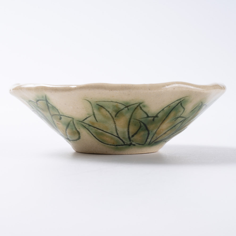 作家 加藤芳平 牡丹花 豆鉢(黄) 作家 加藤芳平 陶磁器作家もの