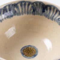 作家 加藤芳平 牡丹花 飯碗(青) 作家 加藤芳平 陶磁器作家もの