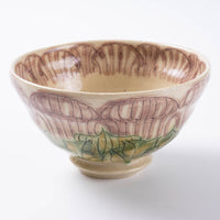 作家 加藤芳平 牡丹花 飯碗(紫) 作家 加藤芳平 陶磁器作家もの