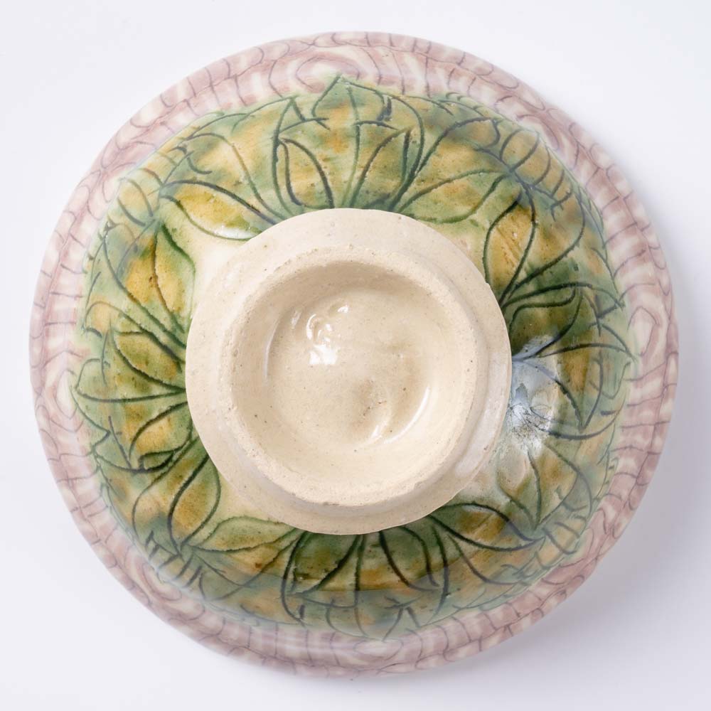 作家 加藤芳平 牡丹花 飯碗(紫) 作家 加藤芳平 陶磁器作家もの
