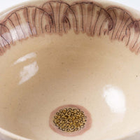 作家 加藤芳平 牡丹花 飯碗(紫) 作家 加藤芳平 陶磁器作家もの