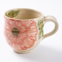 作家 加藤芳平 舞牡丹 マグカップ(赤) 作家 加藤芳平 陶磁器作家もの