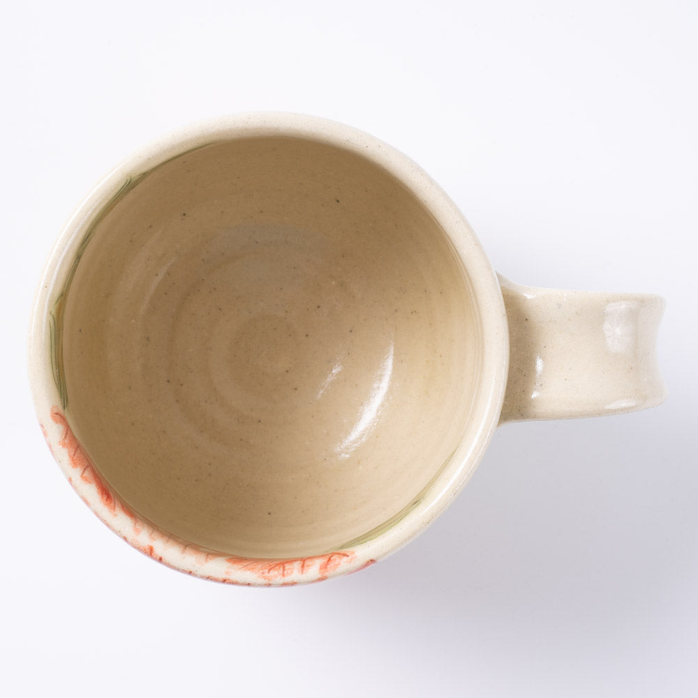 作家 加藤芳平 舞牡丹 マグカップ(赤) 作家 加藤芳平 陶磁器作家もの