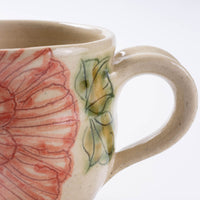 作家 加藤芳平 舞牡丹 マグカップ(赤) 作家 加藤芳平 陶磁器作家もの