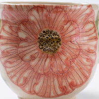 作家 加藤芳平 舞牡丹 マグカップ(赤) 作家 加藤芳平 陶磁器作家もの