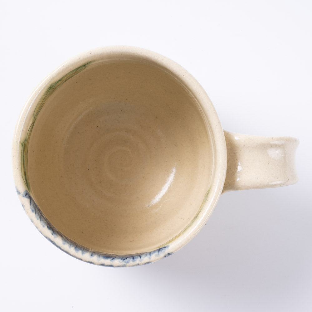 作家 加藤芳平 舞牡丹 マグカップ(青) 作家 加藤芳平 陶磁器作家もの