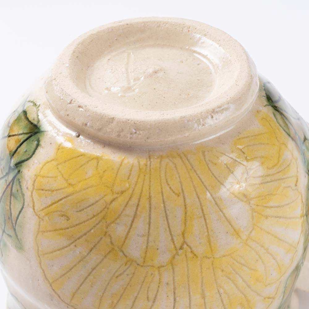 作家 加藤芳平 舞牡丹 マグカップ(黄) 作家 加藤芳平 陶磁器作家もの