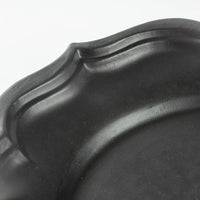 臼杵焼 稜花リム皿 S(黒釉) 臼杵焼 USUKIYAKI研究所 臼杵焼