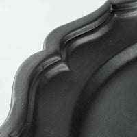 臼杵焼 稜花リム皿 L(黒釉) 臼杵焼 USUKIYAKI研究所 臼杵焼