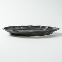 臼杵焼 オーバル皿 S(黒釉) 臼杵焼 USUKIYAKI研究所 臼杵焼