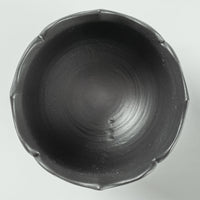 臼杵焼 稜花湯呑 Ⅰ(黒釉) 臼杵焼 USUKIYAKI研究所 臼杵焼