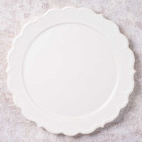 アトリエ野恵 ロココリム皿L(ホワイト) アトリエ野恵 陶磁器作家もの