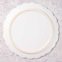 アトリエ野恵 ロココリム皿L(ホワイト) アトリエ野恵 陶磁器作家もの