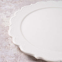 アトリエ野恵 ロココリム皿L(ホワイト) アトリエ野恵 陶磁器作家もの