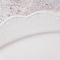 アトリエ野恵 ロココリム皿L(ホワイト) アトリエ野恵 陶磁器作家もの