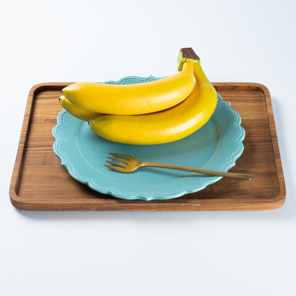 アトリエ野恵 ロココリム皿L(ブルーグリーン) アトリエ野恵 陶磁器作家もの