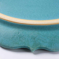アトリエ野恵 ロココリム皿L(ブルーグリーン) アトリエ野恵 陶磁器作家もの