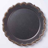 アトリエ野恵 ロココリム皿L(ブロンズ) アトリエ野恵 陶磁器作家もの