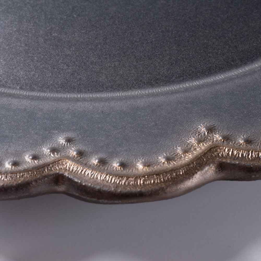 アトリエ野恵 ロココリム皿L(ブロンズ) アトリエ野恵 陶磁器作家もの