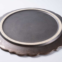 アトリエ野恵 ロココリム皿L(ブロンズ) アトリエ野恵 陶磁器作家もの