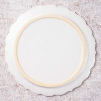 アトリエ野恵 ロココリム皿S(ホワイト) アトリエ野恵 陶磁器作家もの