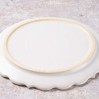 アトリエ野恵 ロココリム皿S(ホワイト) アトリエ野恵 陶磁器作家もの