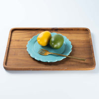 アトリエ野恵 ロココリム皿S(ブルーグリーン) アトリエ野恵 陶磁器作家もの