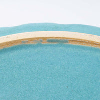 アトリエ野恵 ロココリム皿S(ブルーグリーン) アトリエ野恵 陶磁器作家もの