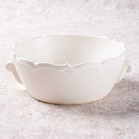 アトリエ野恵 ロココスープカップ(ホワイト) アトリエ野恵 陶磁器作家もの