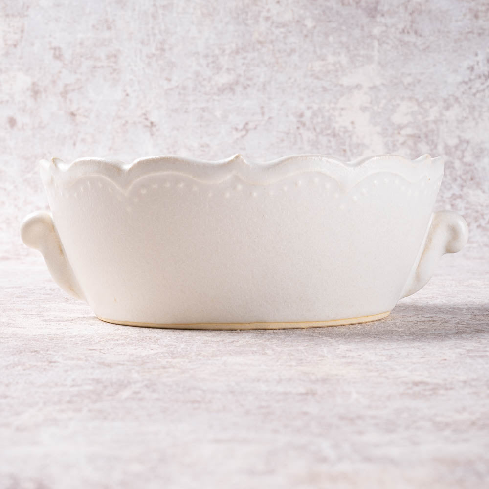アトリエ野恵 ロココスープカップ(ホワイト) アトリエ野恵 陶磁器作家もの