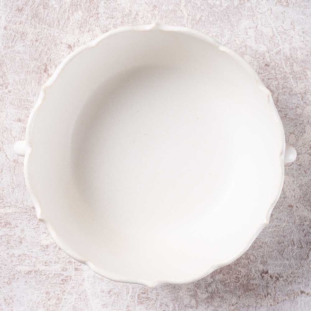 アトリエ野恵 ロココスープカップ(ホワイト) アトリエ野恵 陶磁器作家もの