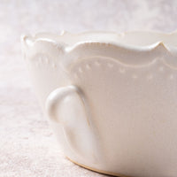 アトリエ野恵 ロココスープカップ(ホワイト) アトリエ野恵 陶磁器作家もの