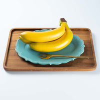 アトリエ野恵 ロココオーバル皿L(ブルーグリーン) アトリエ野恵 陶磁器作家もの