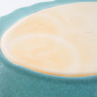 アトリエ野恵 ロココオーバル皿L(ブルーグリーン) アトリエ野恵 陶磁器作家もの