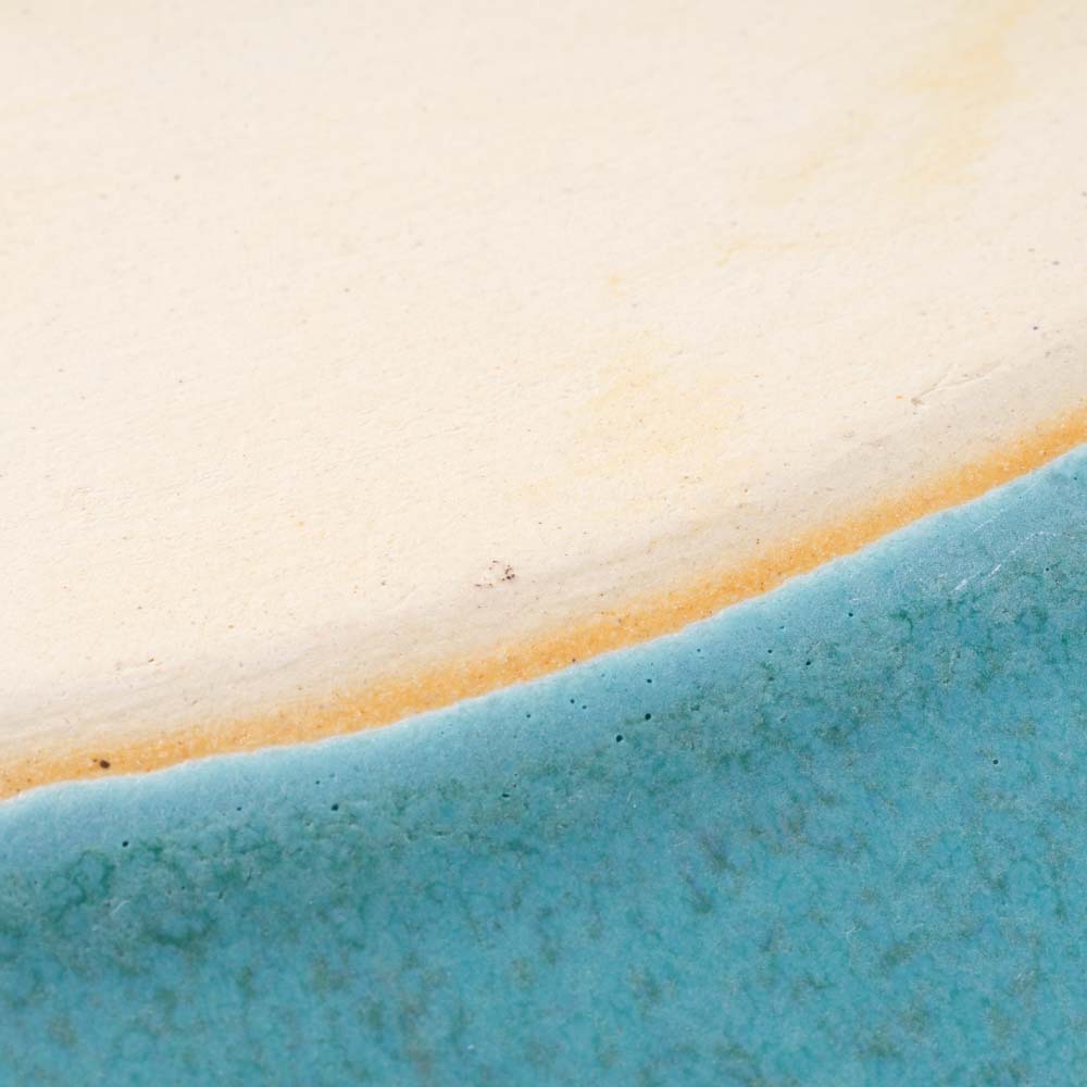 アトリエ野恵 ロココオーバル皿L(ブルーグリーン) アトリエ野恵 陶磁器作家もの