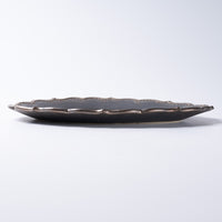 アトリエ野恵 ロココオーバル皿L(ブロンズ) アトリエ野恵 陶磁器作家もの