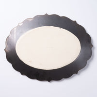 アトリエ野恵 ロココオーバル皿L(ブロンズ) アトリエ野恵 陶磁器作家もの