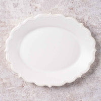 アトリエ野恵 ロココオーバル皿S(ホワイト) アトリエ野恵 陶磁器作家もの