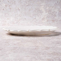 アトリエ野恵 ロココオーバル皿S(ホワイト) アトリエ野恵 陶磁器作家もの