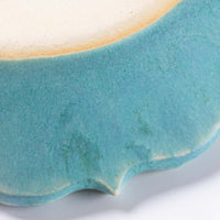 アトリエ野恵 ロココオーバル皿S(ブルーグリーン) アトリエ野恵 陶磁器作家もの