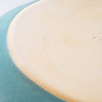 アトリエ野恵 ロココオーバル皿S(ブルーグリーン) アトリエ野恵 陶磁器作家もの