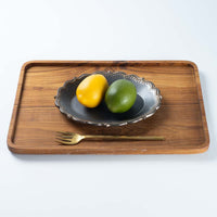 アトリエ野恵 ロココオーバル皿S(ブロンズ) アトリエ野恵 陶磁器作家もの