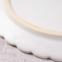 アトリエ野恵 ダリアリム皿L(ホワイト) アトリエ野恵 陶磁器作家もの