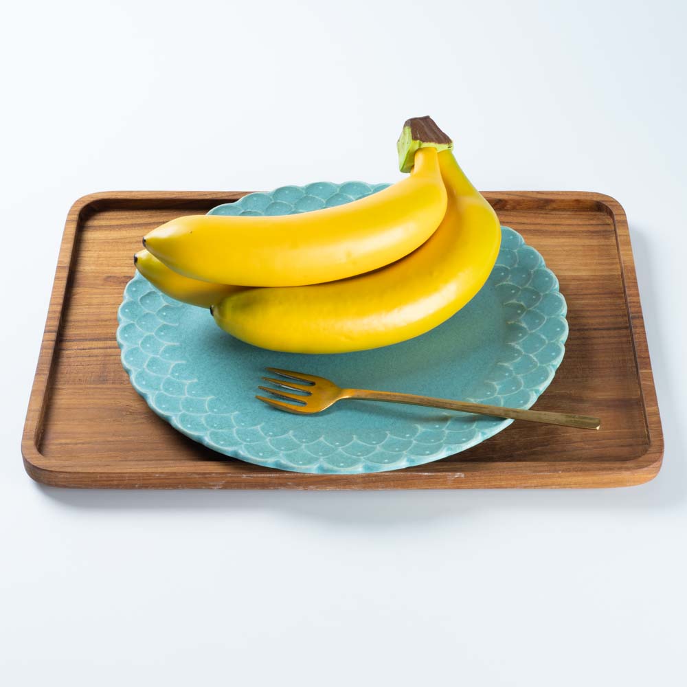 アトリエ野恵 ダリアリム皿L(ブルーグリーン) アトリエ野恵 陶磁器作家もの