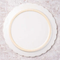 アトリエ野恵 ダリアリム皿S(ホワイト) アトリエ野恵 陶磁器作家もの